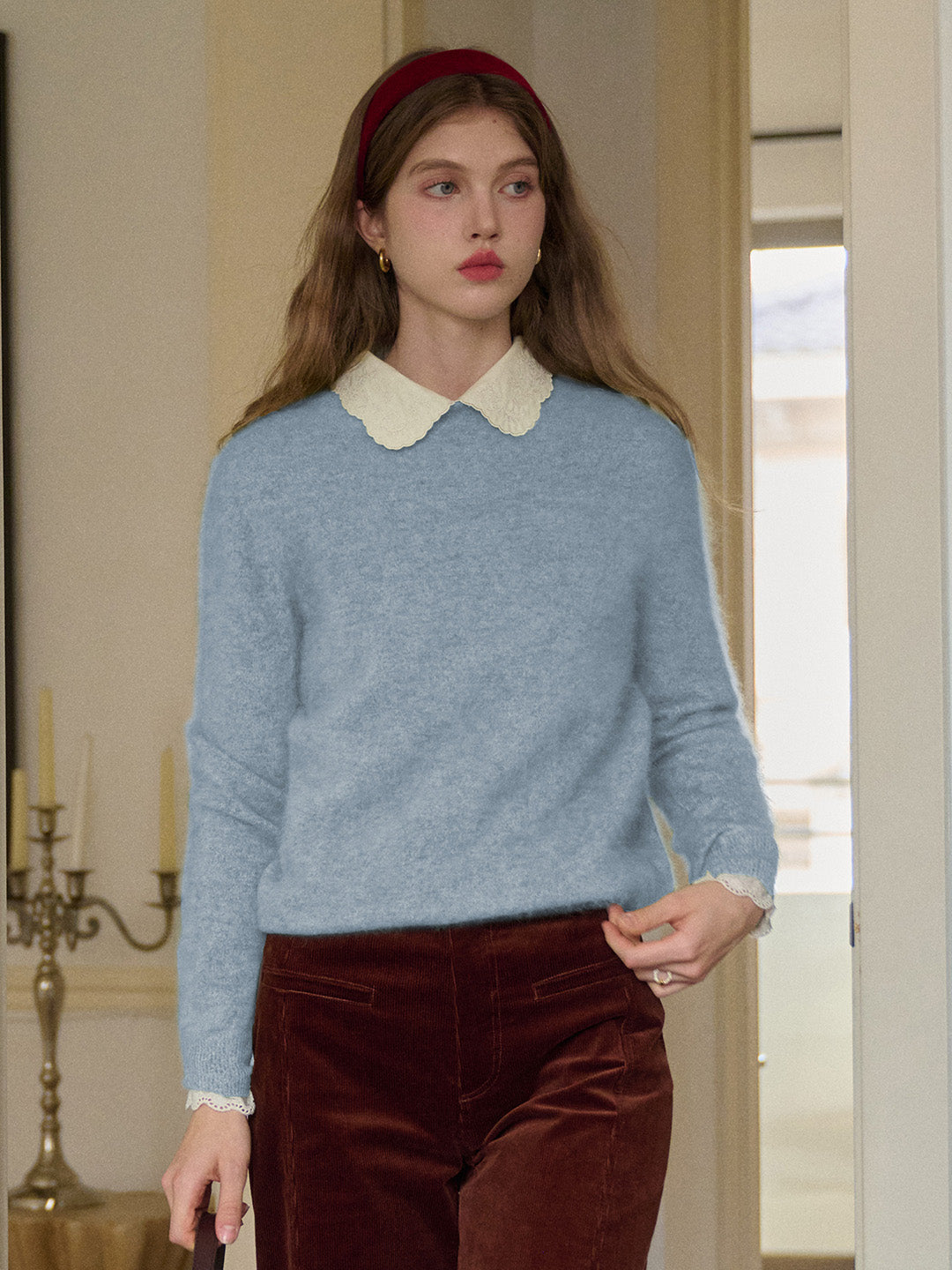 Izabella Round Neck Wool Sweater