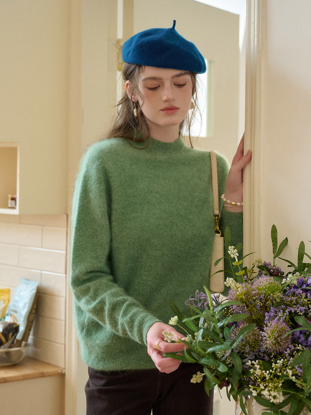 Izabella Round Neck Wool Sweater