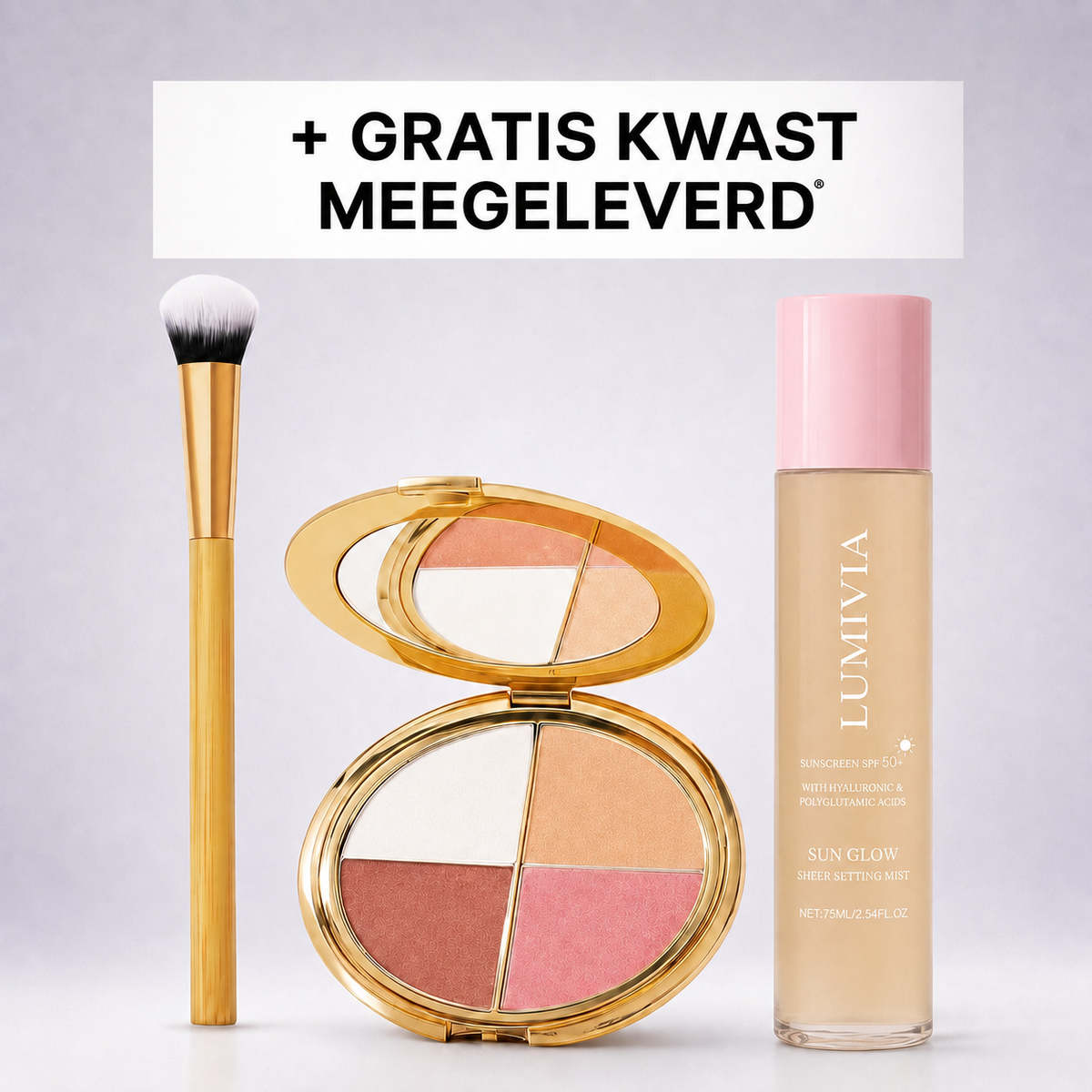 Glow Luxe Palette + Sheer Protect Mist — Duo Set